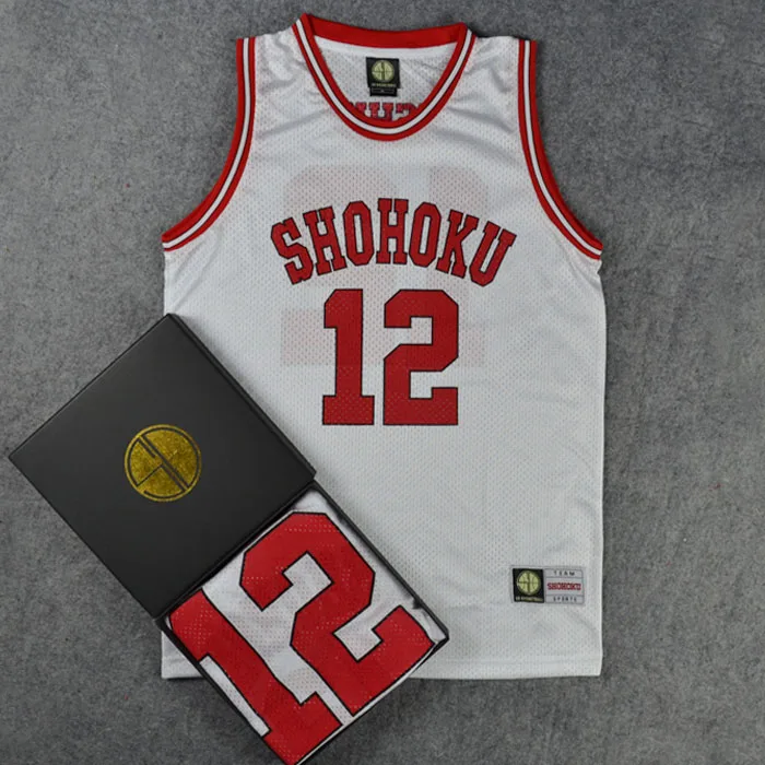SLAM dank Косплей костюмы Shohoku NO1-15 Sakuragi Hanamichi школьная баскетбольная командная Куртка Топы рубашка Спортивная униформа белый