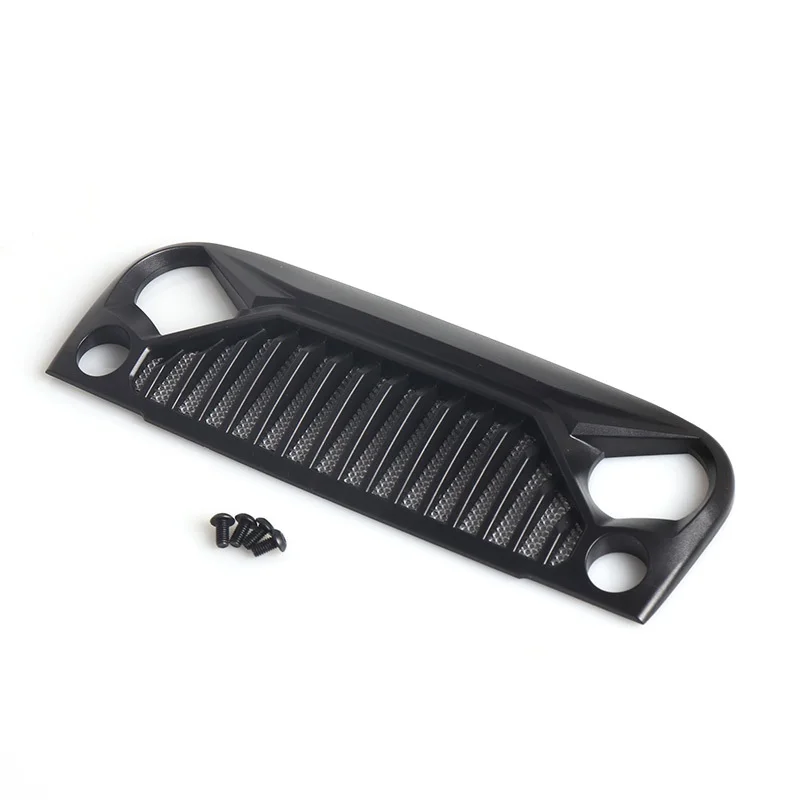 Grille Front Panel 1:10 RC корпус автомобиля Jeep Wrangler Rubicon для 1/10 RC Гусеничный автомобиль осевой SCX10 270 мм Колесная база крышка двигателя впускная решетка часть - Color: Grille Front Panel