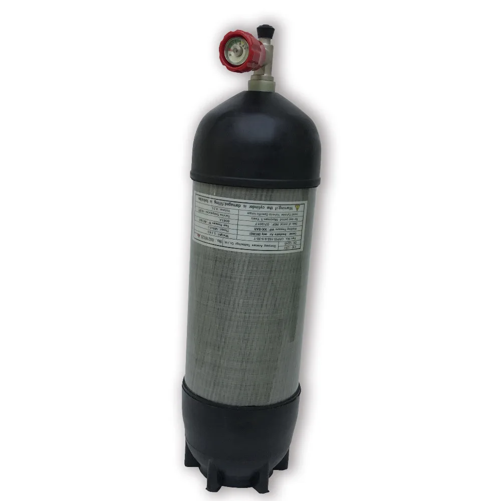 Preise Acecare Jagd Scuba Pcp 9L 4500psi/300 Vbar Gas Zylinder HP Carbon Faser Mit Ventil Für Air Gun Auf Verkauf Mit Tassen AC109111