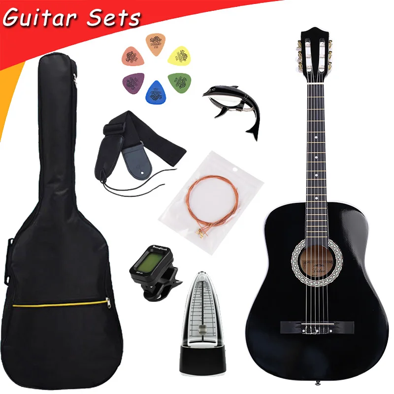 Mr Guitar 38 Классическая гитара 6 струн 4 цвета аксессуары для гитары с сумкой медиаторы тюнер метроном гитарные комплекты AGT64