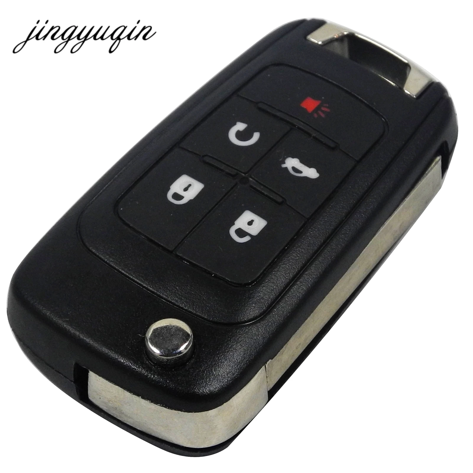 

jingyuqin Flip Folding Remote Key Shell 5 BTN for Vauxhall Opel for Buick Excelle Verano LaCrosse Regal Housing Fob Case