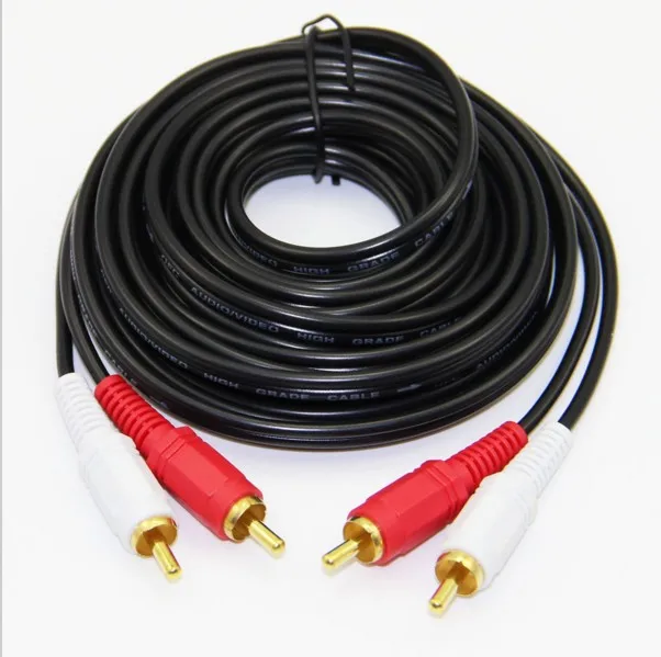 

Gold Plated 2 RCA to 2 RCA Male to Male Audio Cable 1.5m 3m 5m 10m 15m 20m 5ft 10ft 15ft 30ft