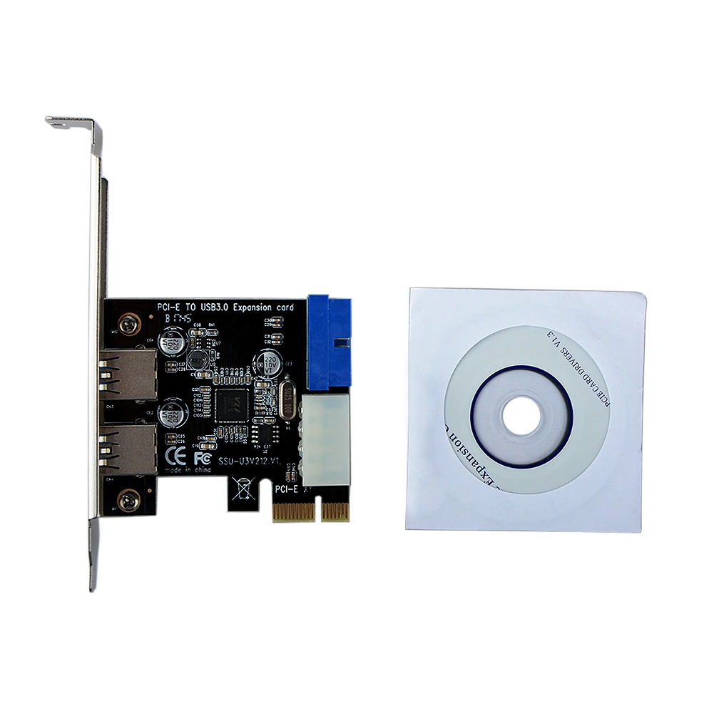 2 порта USB3.0 PCI E переходная карта Express Расширительная адаптер 5 Гбит/с скорость Usb 3 0
