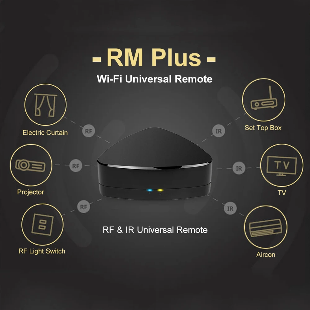 Broadlink RM плюс WI FI ИК РФ универсальный интеллектуальный пульт дистанционного