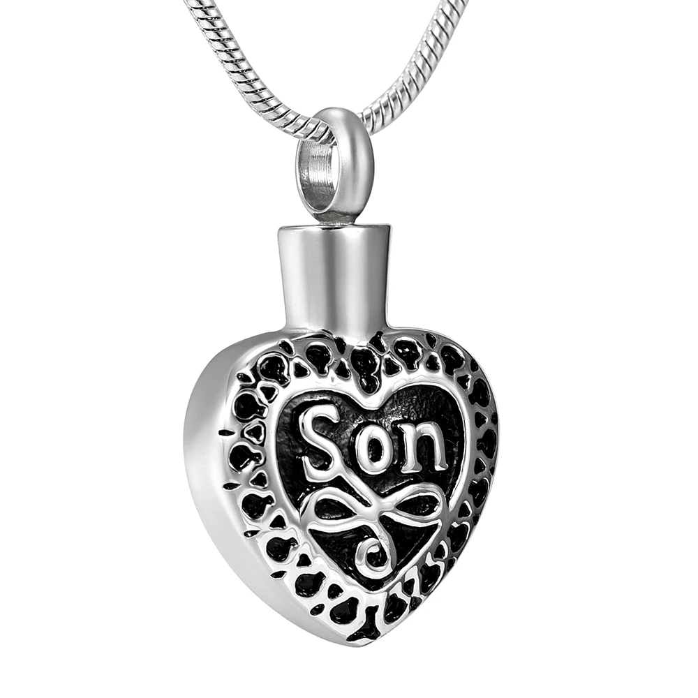 IJD8373 Retro Heart Urn Family Member Son Loss Keepsake Urns Memorial Jewelry Hold Ashes Cremation Pendant | Украшения и