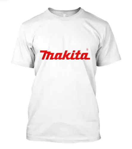 Новые электроинструменты Makita с логотипом короткий рукав мужская белая футболка