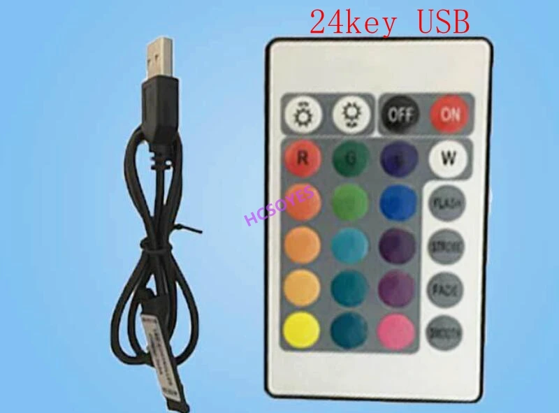24key/44key двухголовый Инфракрасный USB беспроводной мини ИК РЧ пульт дистанционного управления RGB светодиодный DC5V-24V одной карты для ws2812b 5050 полосы