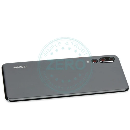 Black Оригинальная задняя крышка для huawei P20 Pro, корпус для huawei P20 Pro, задняя батарея, дверь, камера, стекло, запасные части - Цвет: Black