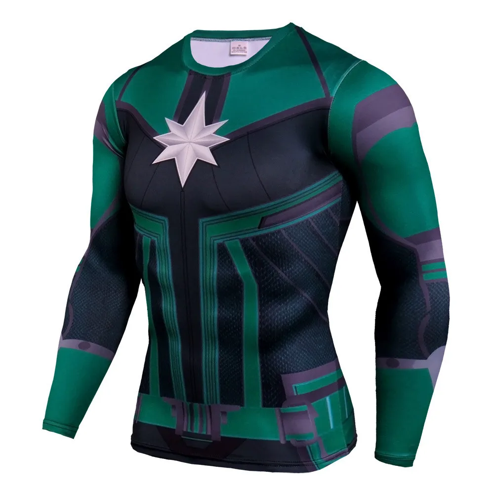 Новый костюм для косплея капитана Marvel Carol Danvers Спортивная быстросохнущая
