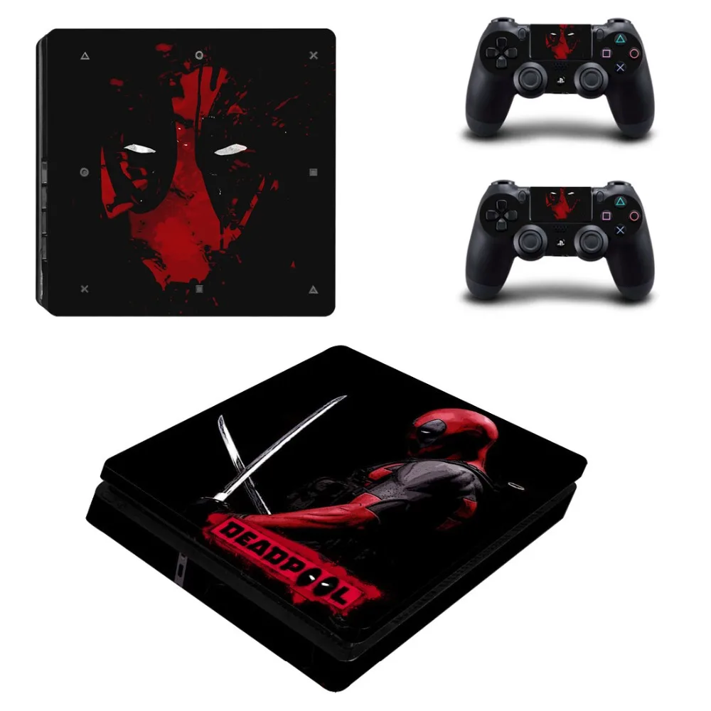 Deadpool PS4 тонкая Наклейка защитная накладка наклейка для PS4 Slim консоль и контроллер винил