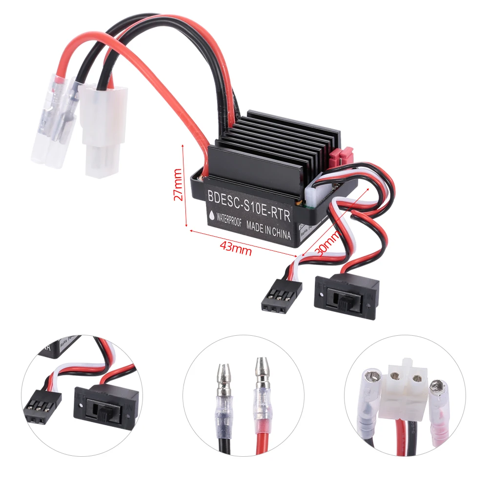 Электродвигатель с щеточным двигателем 540 55T 60A ESC BEC Combo для 1/10 Traxxas Hsp Redcat Rc4wd Tamiya Axial