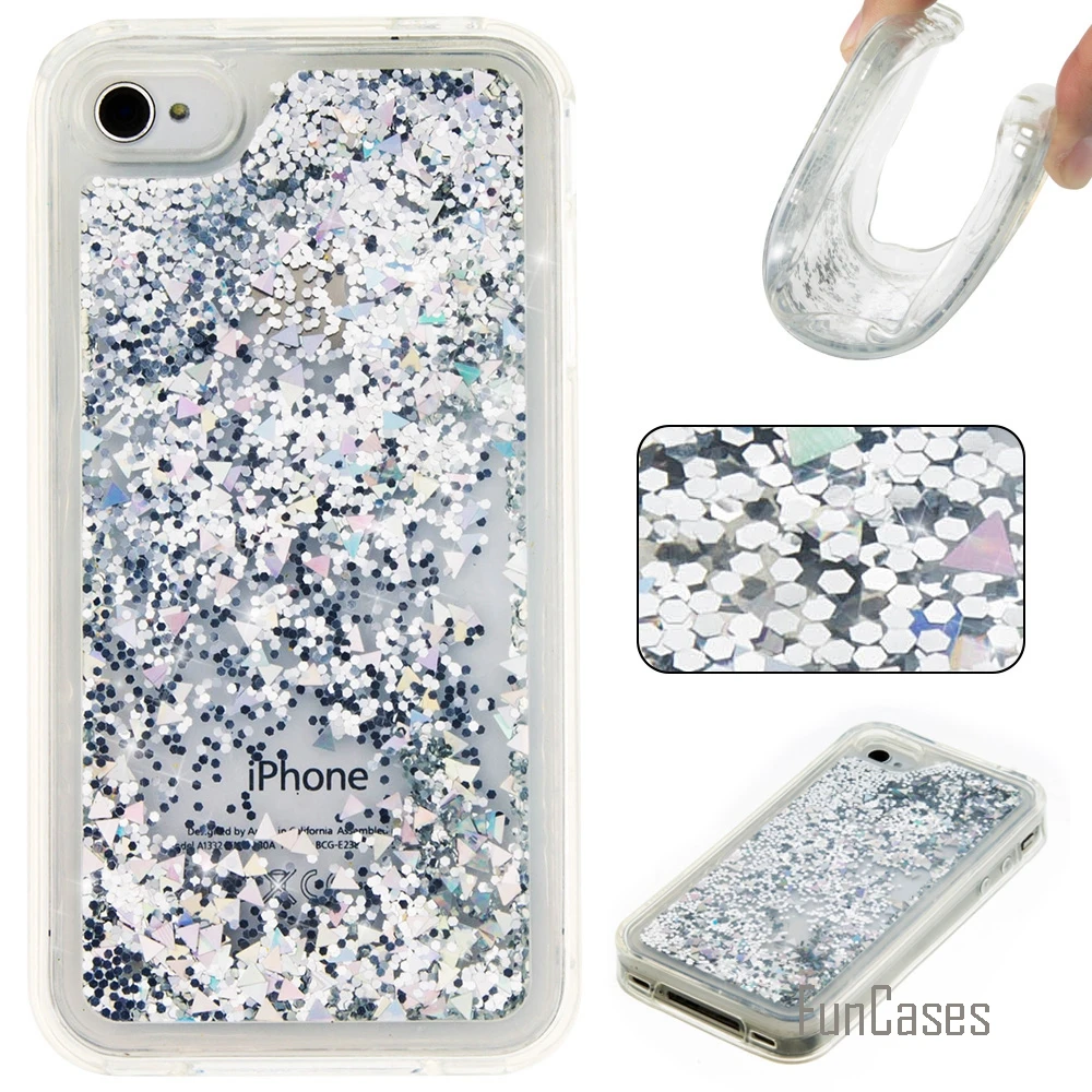 Coque аксессуар любовь сердечко Звезды Мягкий ТПУ чехол для телефона iPhone 4S с жидким