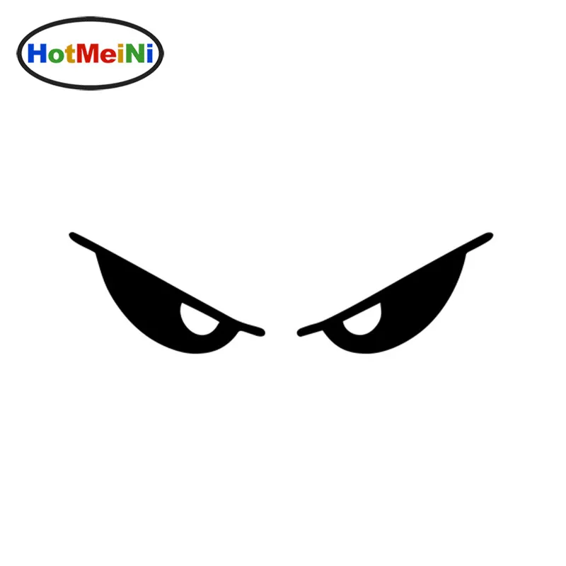 

HotMeiNi 14*4 CM Evil Eyes Personality Motorcycle Helmet White or Black Fashion Classic Vinyl Decal Car Sticker Accessories