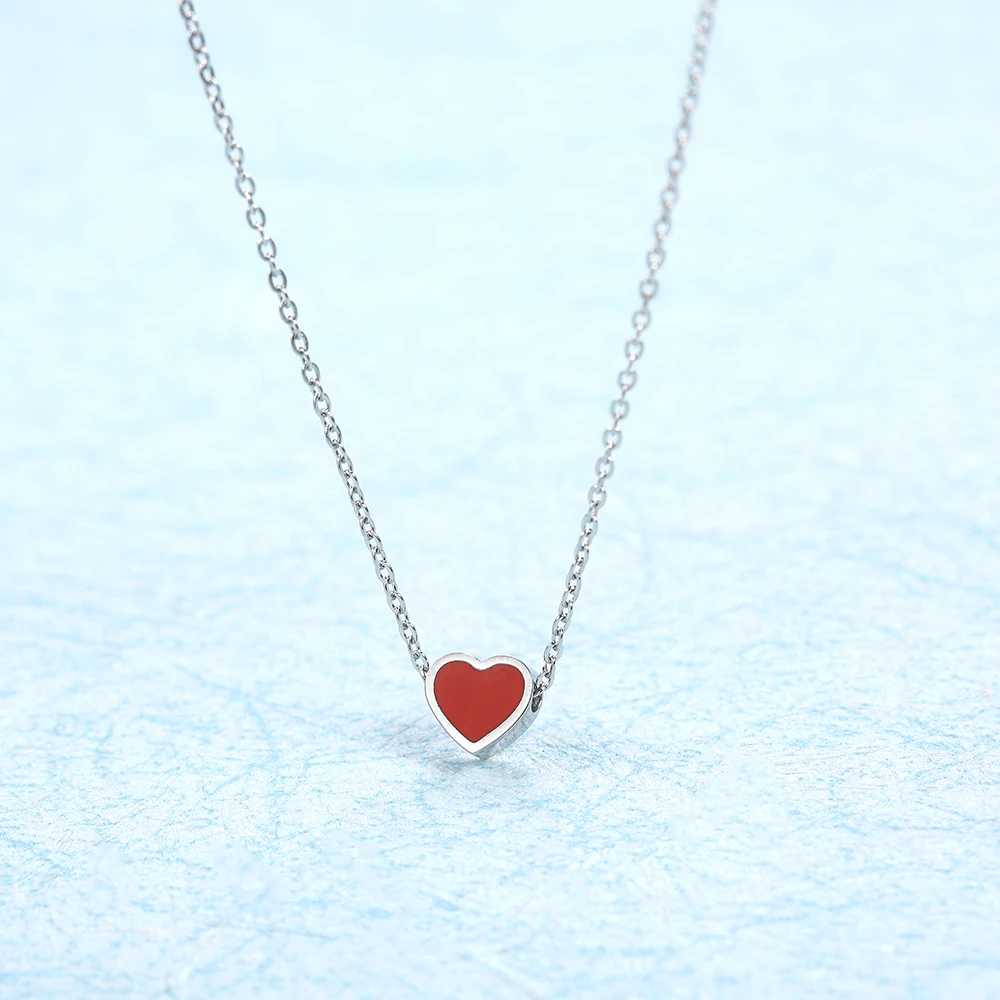 accessories jewellery stainless steel jewelry chain choker long heart best friends pendant necklace women chocker neckless | Украшения и