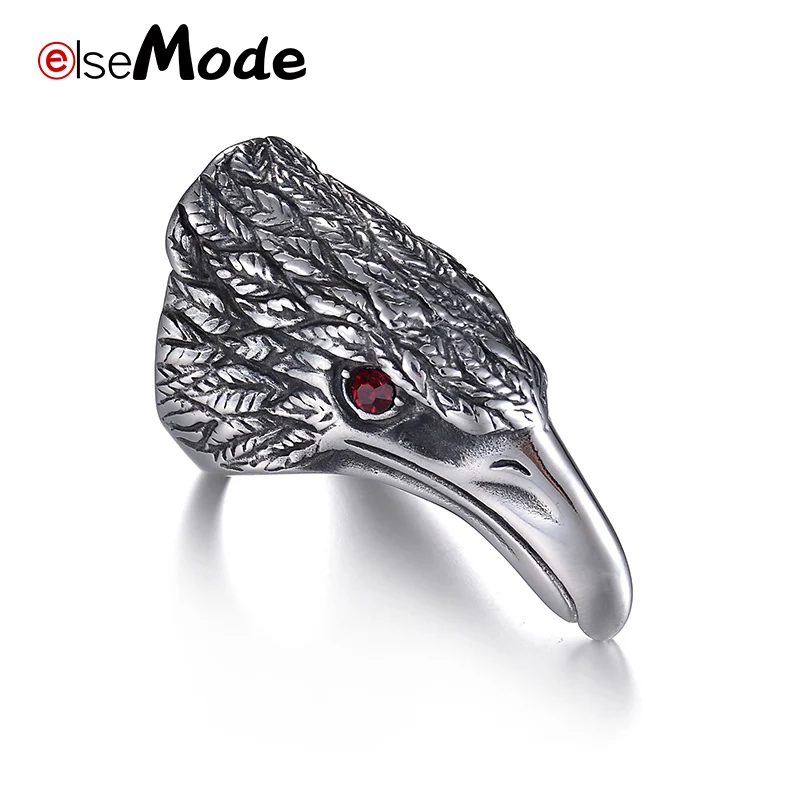 Кольцо ELSEMODE мужское с крупными головами Орлов свадебное Ювелирное Украшение