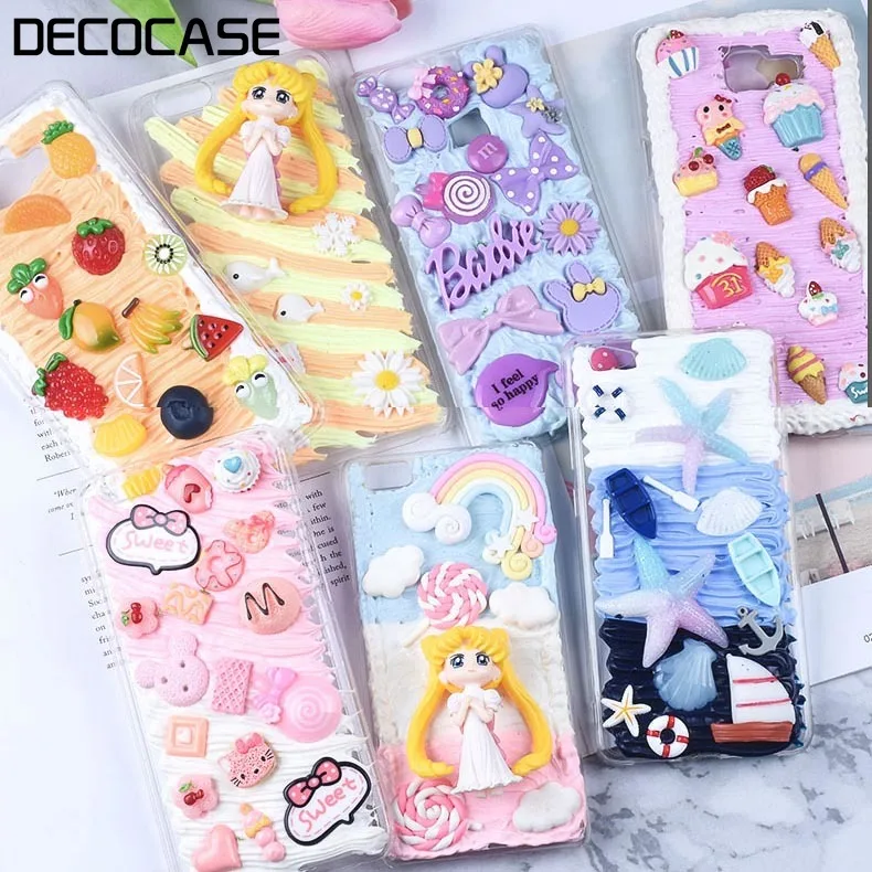 DECOCASE Clear Transparent TPU Soft Silicone PC Back DIY Basic Phone Cases for iPhone 6 6s 7 8 Plus X XR XS Max Mobile Accessory |