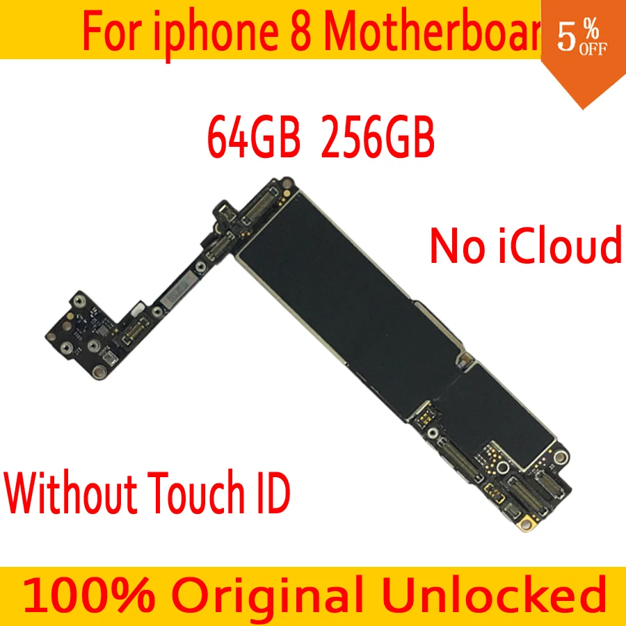 64 Гб 256 ГБ для iphone 8 материнская плата с/без Touch ID разблокированная материнская плата для iphone 8 IOS системная материнская плата