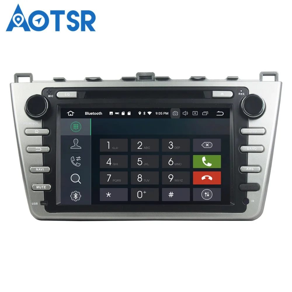 Автомобильный DVD-плеер Aotsr Android 8 0 GPS-навигация для Mazda 6 Atenza 2008-2012 мультимедийный