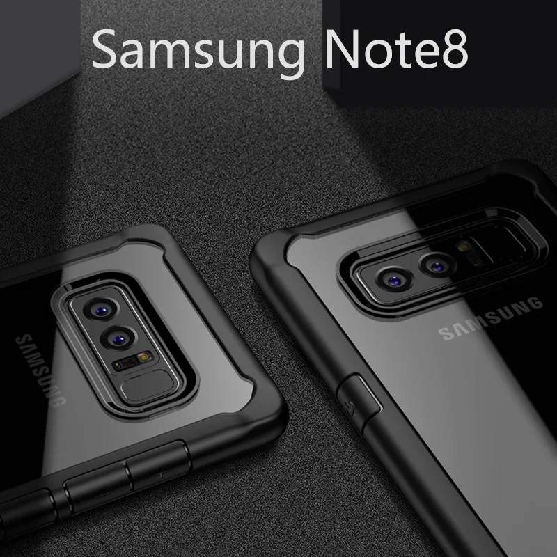 Luooyd антидетонационных чехол для Galaxy Note 8 прозрачный ПММА и ТПУ силиконовый Samsung
