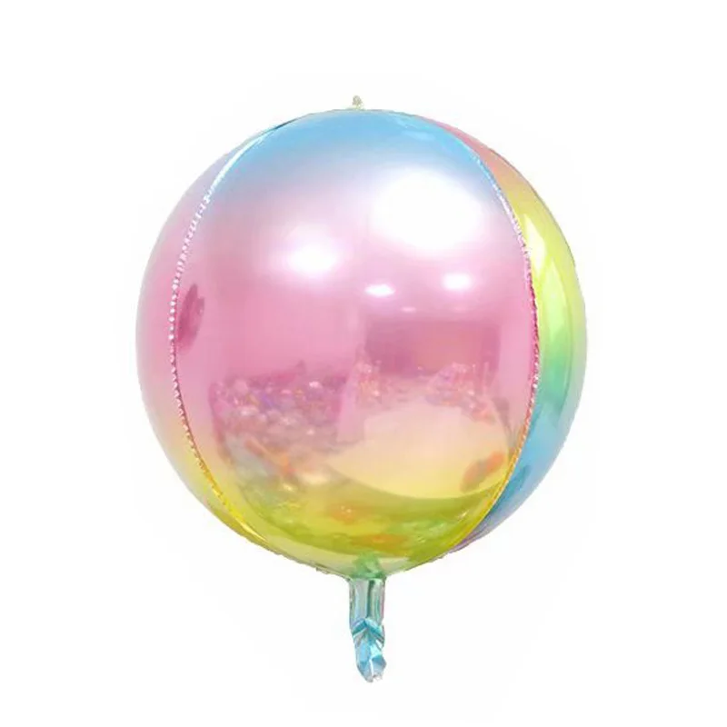 Rainbow 1 1 шт., 22 дюйма, градиентный цвет, 4D, диско, Гелиевый шар, для дня рождения, свадьбы, вечеринки, украшение, воздушный шар, реквизит для фотосессии, для детского душа, детские игрушки - Цвет: Rainbow 1