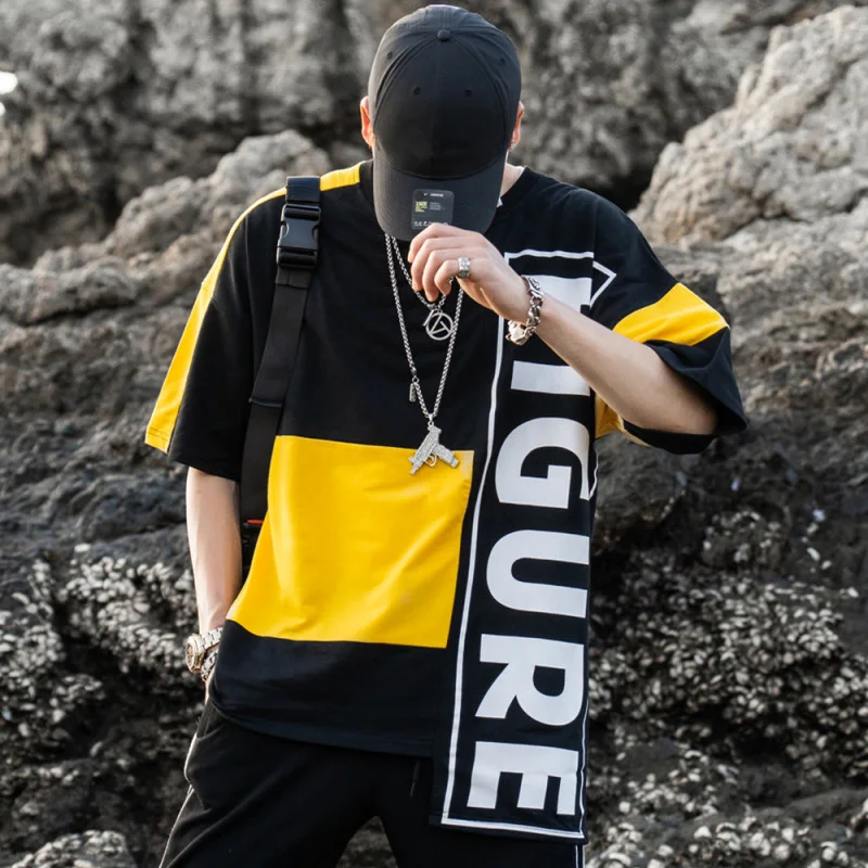 2019 поставщиков летняя футболка мужская хип хоп тройники модный принт сплошной