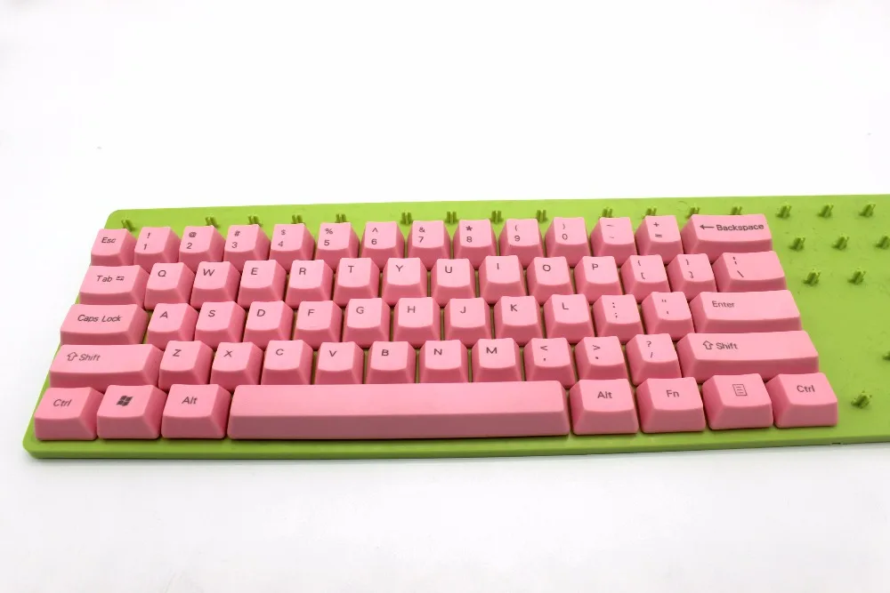 61 дюймовая Толстая клавиатура YMDK PBT с верхней печатью для переключателей MX