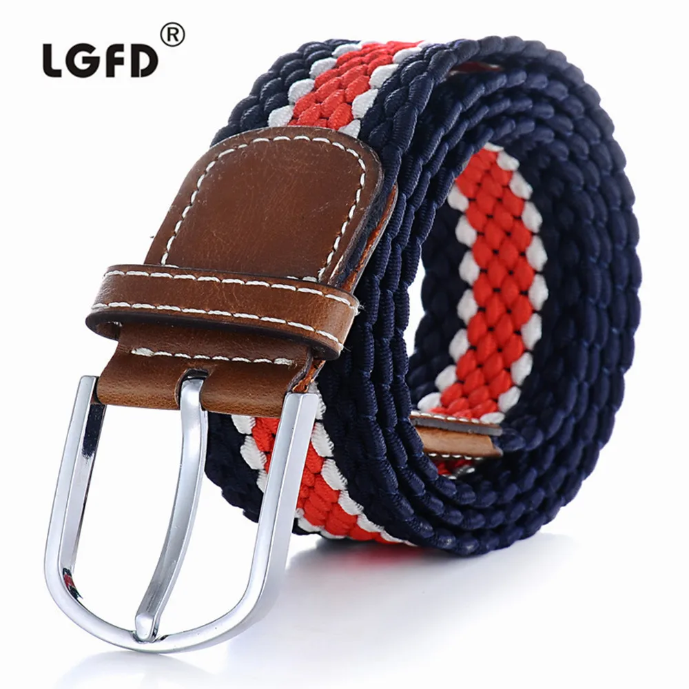 LGFD16012  factory wholesale  new young man girls rubber polyester  stretch golf elastic belts