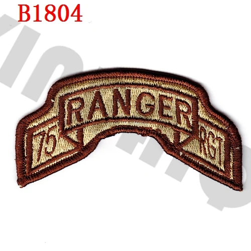 Полная вышивка патч армии США 75th RANGER 1st 2BN 3BN военный тактический боевой дух - Цвет: B1804