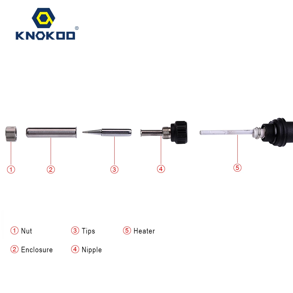KNOKOO 60 Вт паяльная станция 936 с 5 шт. 900 м советы и 1 A1321 Керамика нагреватель аппарат