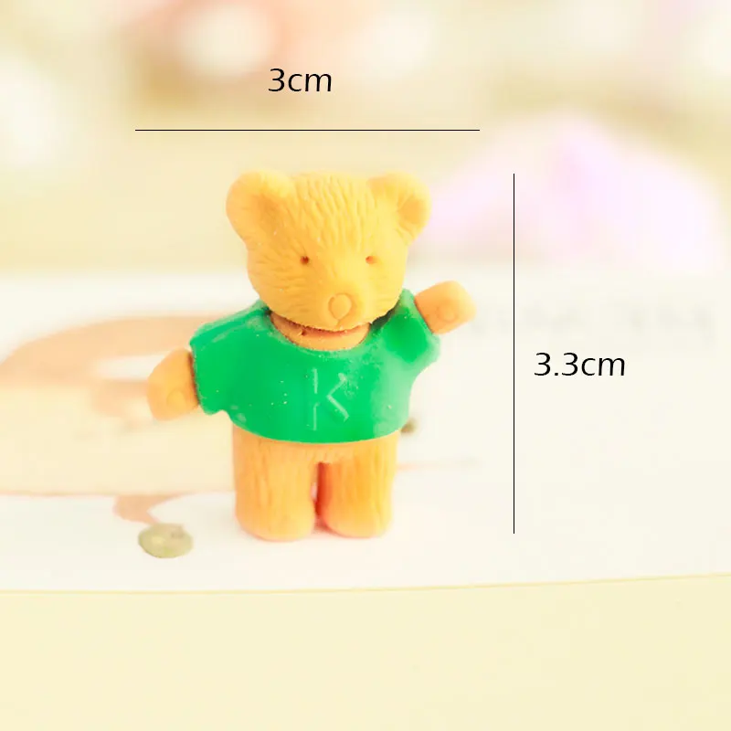 XZ172 3 шт./лот 24 дизайн милый мультфильм животных резиновый ластик kawaii канцелярские принадлежности Школьные принадлежности papelaria Подарочная игрушка для детей пенис ластик - Цвет: XZ172