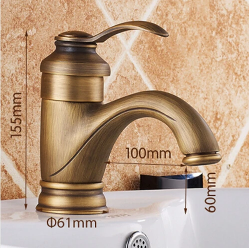 Classical Antique Sink Bathroom Faucet brass sink Bath Mixer Tap Morden design Single handle basin faucet.Deck Mount tap | Обустройство