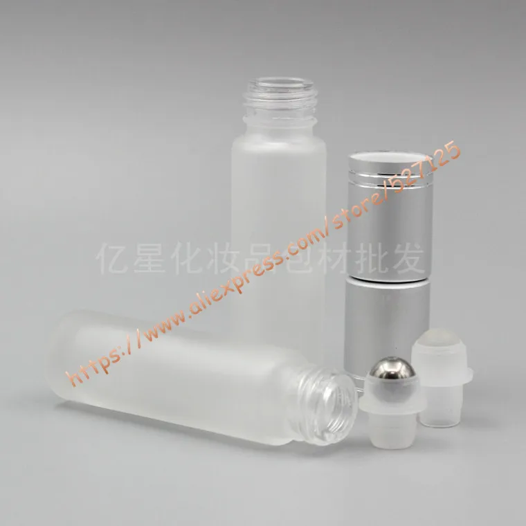 10 мл Прозрачный матовый Стекло бутылка с Стекло/нержавеющая ролик + Матовая