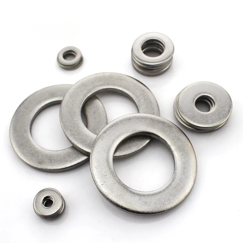 50PCS M1.6/2/2. 5/3/4/5/6 DIN125 304 нержавеющая сталь плоская шайба/тонкая металлическая