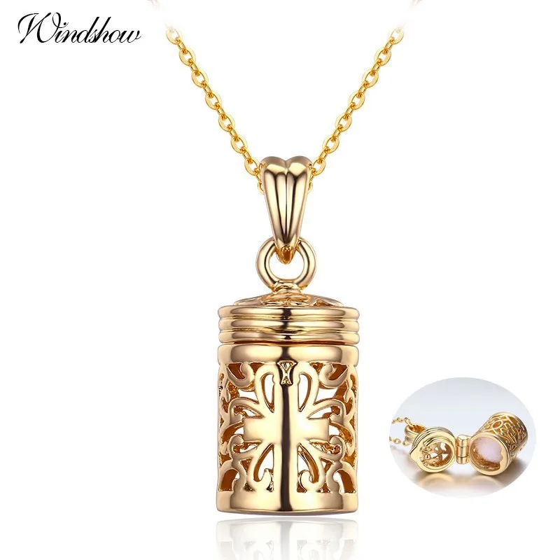 Hollow Out Filligree Cross perfume Bottle Essential Oil Diffuser Necklace Women Pingente Necklaces & Pendants Gold Color Jewelry|oil diffuser