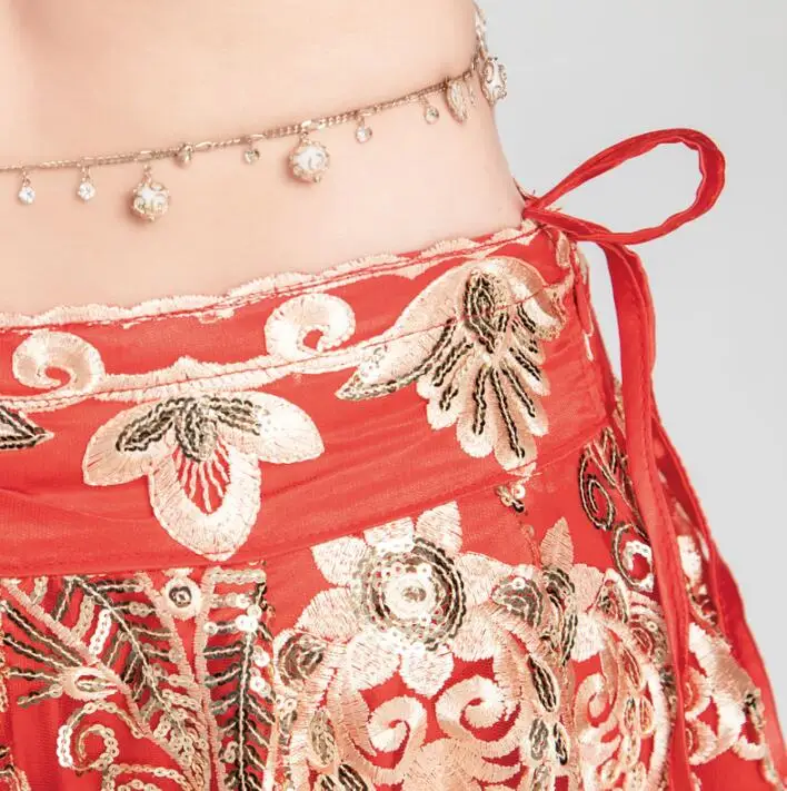 Женский Свадебный костюм Sarees индийский в этническом стиле Lehenga Choli топ + юбка шарф