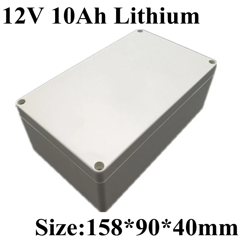 1 шт. литий-ионная батарея 12v 10Ah 12v аккумулятор lipo для упаковки diy 12,6 v 10ah мощность ящик для хранения 24w 36w cctv камера светодиодный светильник игрушка+ зарядка