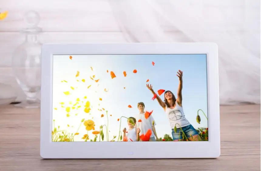 Цифровая фоторамка 10," HD TFT-LCD 1024*600 Цифровая фоторамка Будильник MP3 MP4 видеоплеер
