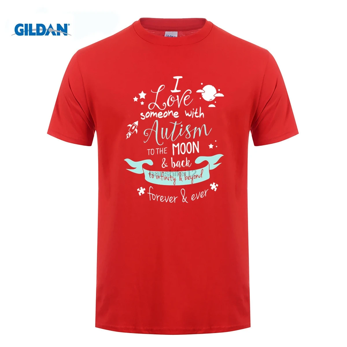 Футболки GILDAN Autism с лентой | Мужская одежда