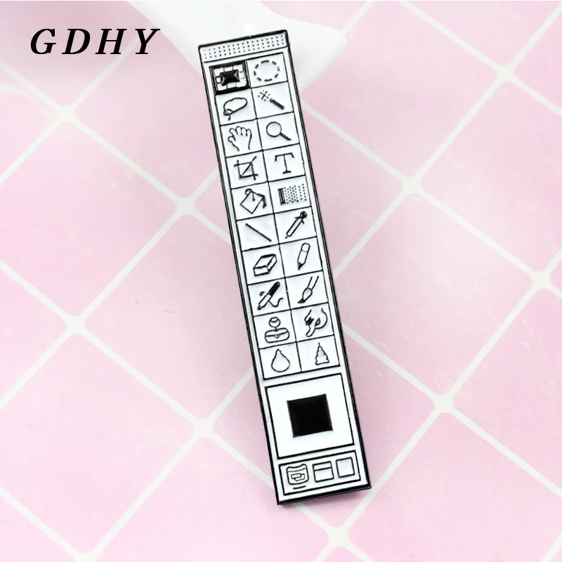 GDHY Cartoon PS Toolbar for Computer Painting Software Brooch Enamel Pins Backpack For Woman Lover Friends Badge Gifts | Украшения и