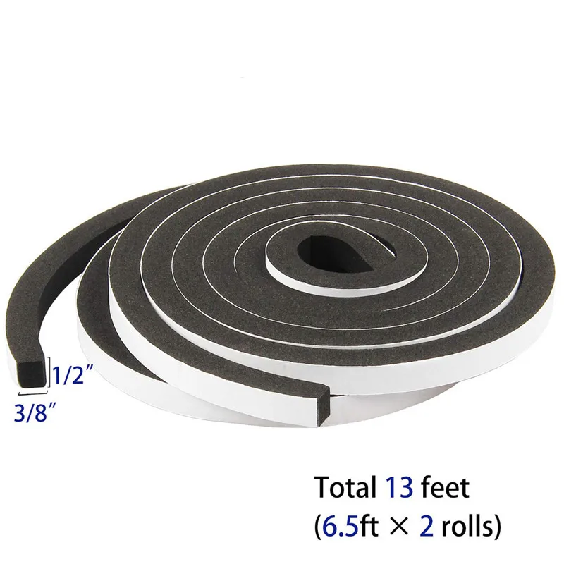 1.3X1X200cm(2roll) 1 рулон уплотнительной ленты высокой плотности пенопластовая лента Водонепроницаемая уплотнительная полоса CR полосы неопрена односторонняя клейкая EVA Уплотнительная прокладка - Цвет: 1.3X1X200cm(2roll)