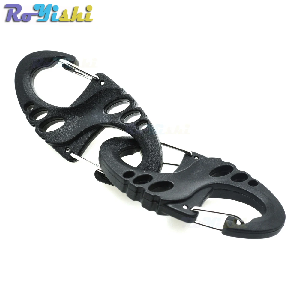 S образный зажим для Паракорда Браслет Брелок пластиковая пряжка черный|bracelet