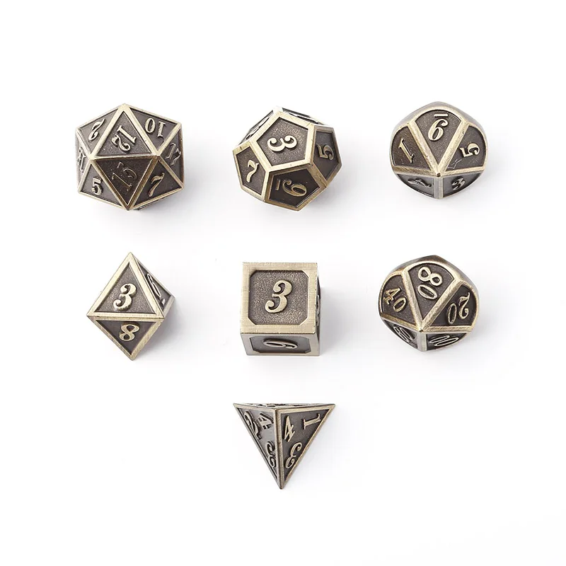 Dnd Dobbelstenen Metalen Rpg набор многогранных подземелий и драконов D20 10 8 12 Tafel игра Zinklegering