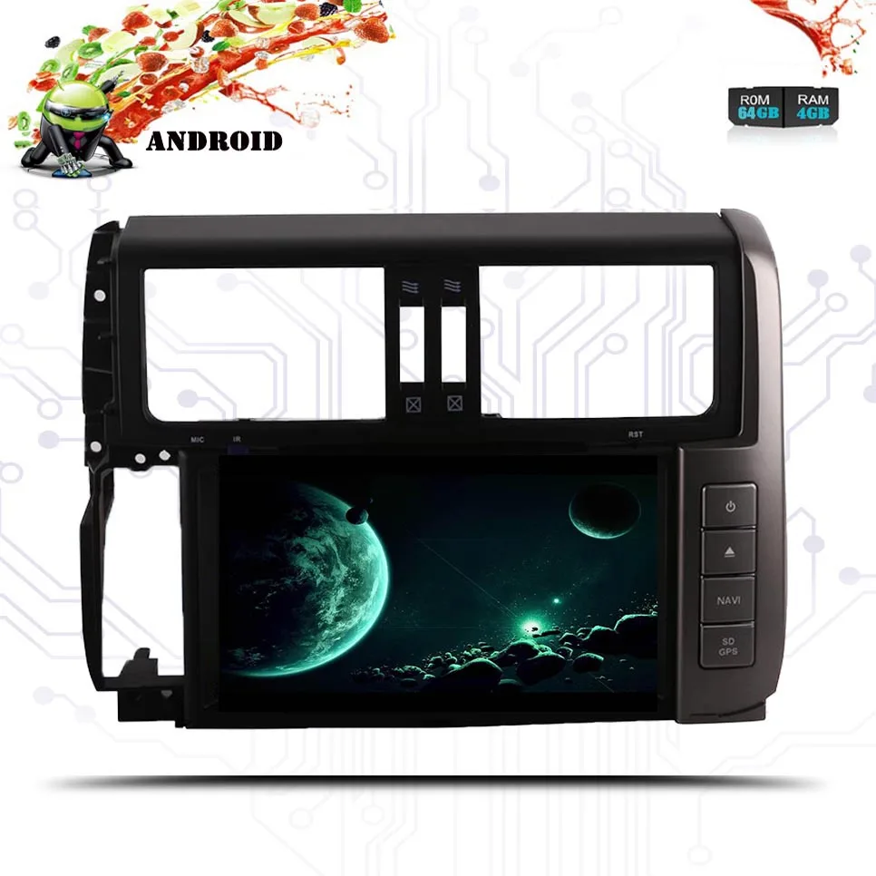 Android 10 0 Восьмиядерный 4 Гб + 64 ГБ Автомобильный dvd плеер для Toyota Land Cruiser Prado 150 2010 2013