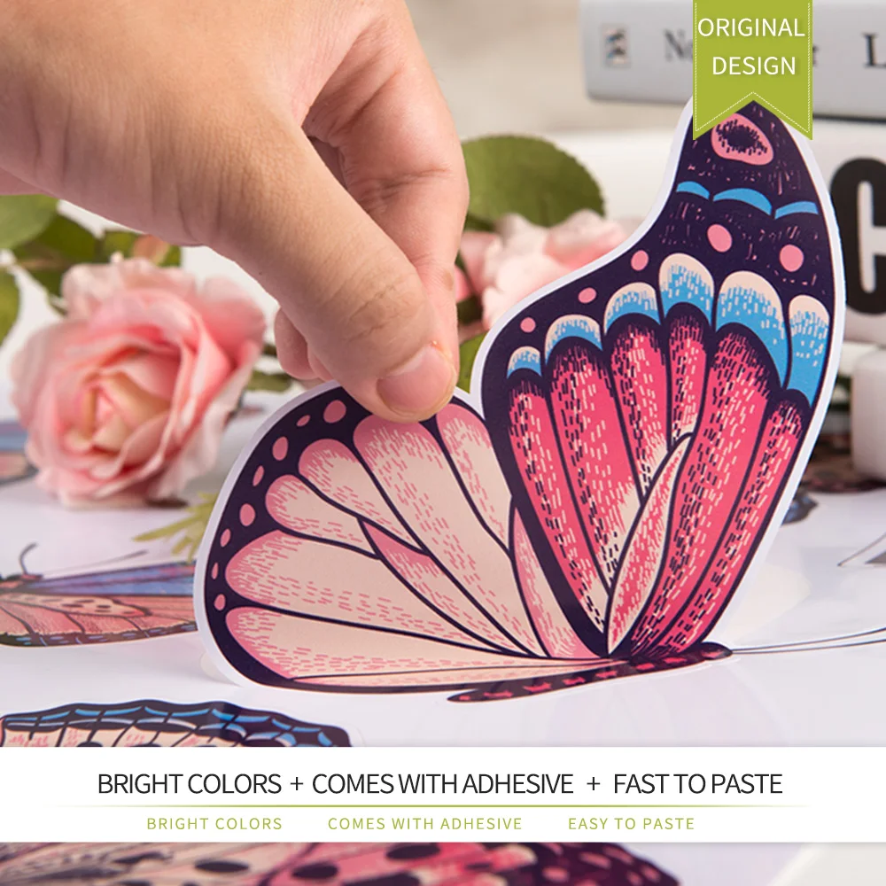 DICOR бренд стикер на стену бабочка любовь для ремонта мебели украшения Garderobe ПВХ съемные обои наклейка