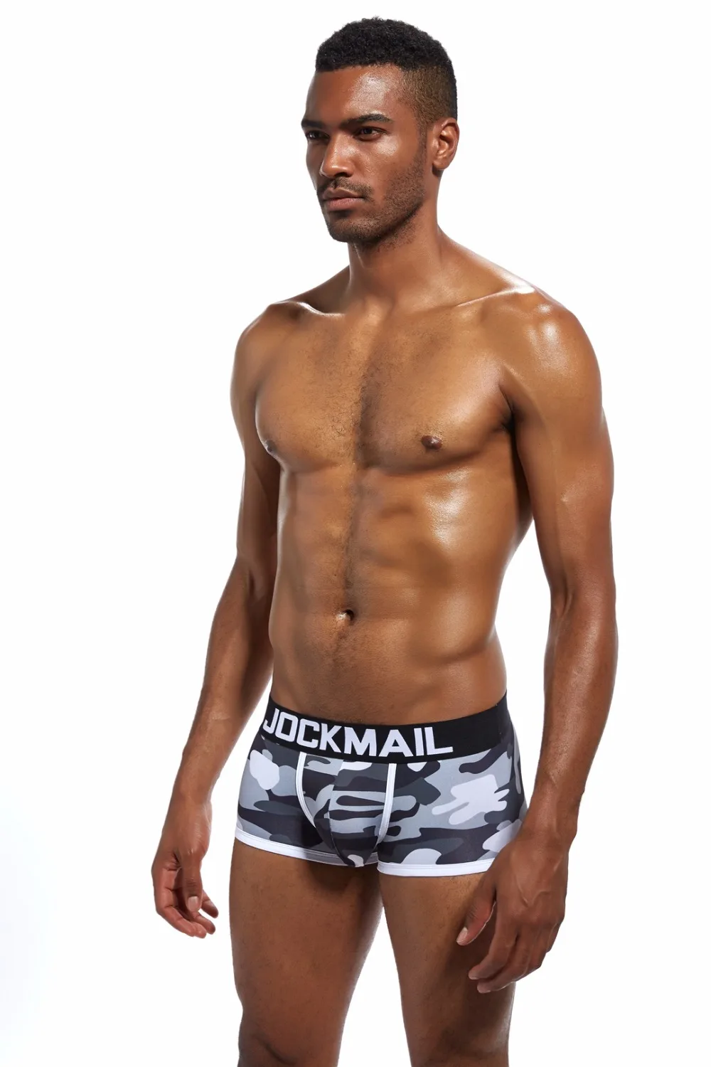 Бренд JOCKMAIL, новинка, мужское нижнее белье с камуфляжным принтом, боксеры, удобные трусы, сексуальные трусы для геев, нижнее белье для пениса
