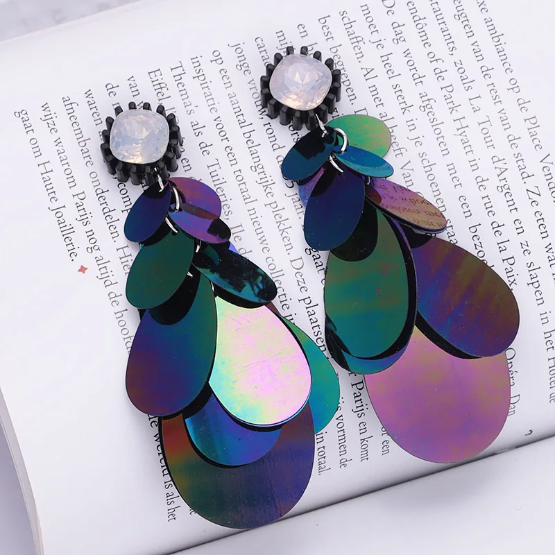 Sehuoran капельного Flash Shell Oorbellen Boho серьги для Для женщин Модные украшения Pendientes Mujer