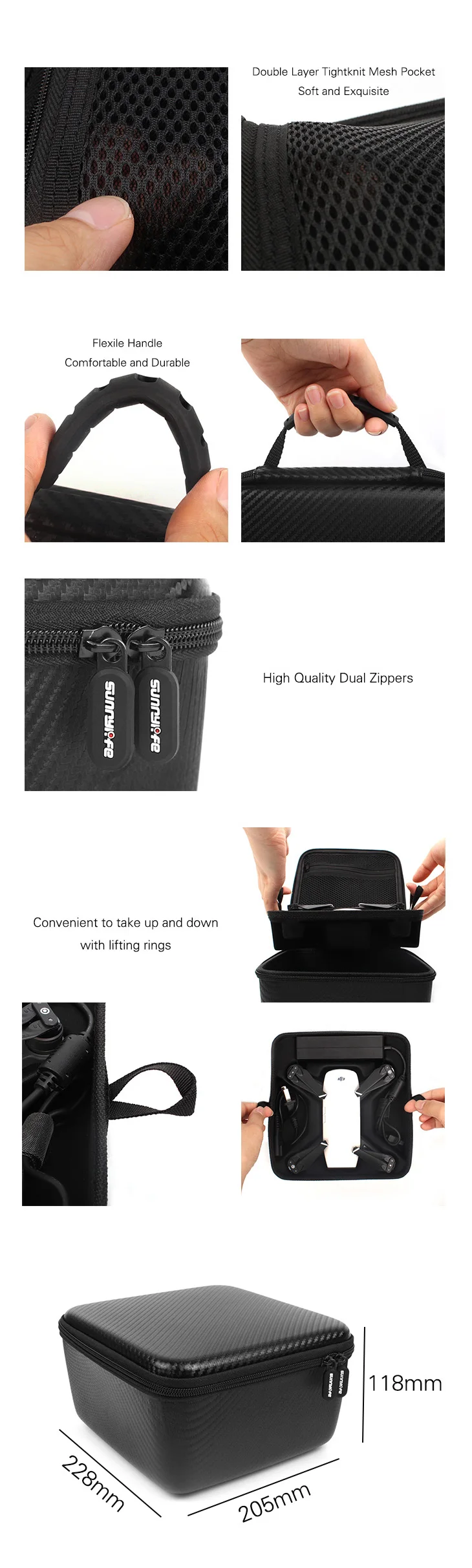 DJI SPARK PU Портативная сумка двухслойная сумка водонепроницаемый беспилотный корпус сумка для дрона DJJ SPARK аксессуары