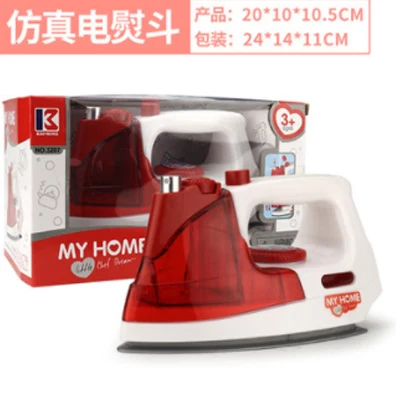 Electric iron Новинка, 1 шт., игрушка для ролевых игр, домашний игрушечный пылесос, игрушка для уборки, соковыжималка, стиральная швейная машина, мини игрушка для уборки D23 - Цвет: Electric iron