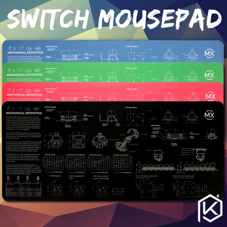 Teclado Mecânico Switch Mousepad Cereja 900 400 mm Bordas Não Costuradas Macio Borracha Alta Qualidade