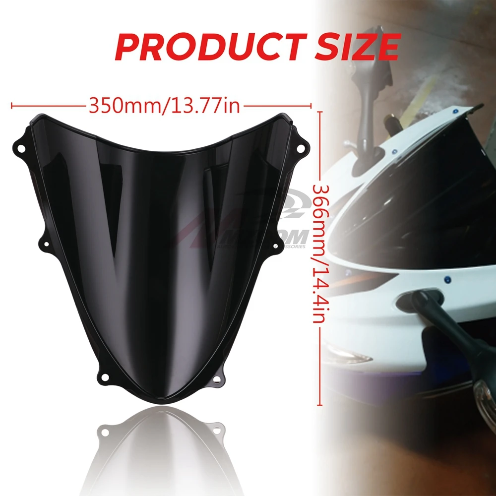 Черный ветровое стекло двойной пузырь для Suzuki GSXR 600 750 R gsxr600 gsxr750 600R 750R K8 2008 2009 2010 08 09